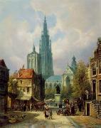 European city landscape, street landsacpe, construction, frontstore, building and architecture. 321 unknow artist